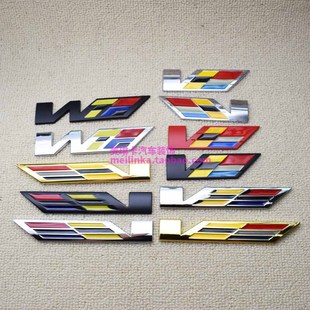 XT4 CTS XT5 适用于凯迪拉克V标CT5 金属装 CT6 XT6改装 饰车贴 XTS