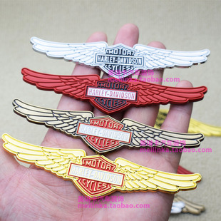 汽车摩托车电动车金属贴标个性改装翅膀周年纪贴标车头车身装饰贴