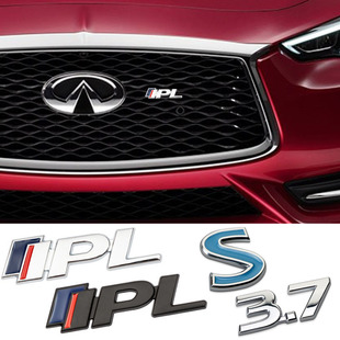 适用于英菲尼迪Q50LQ70L中网IPL标QX506070改装车标FX35个性3.7标