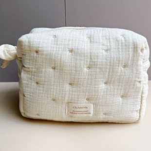 新款娇韵诗小清新款化妆包随身便携大容量简约口红包洗漱包收纳袋