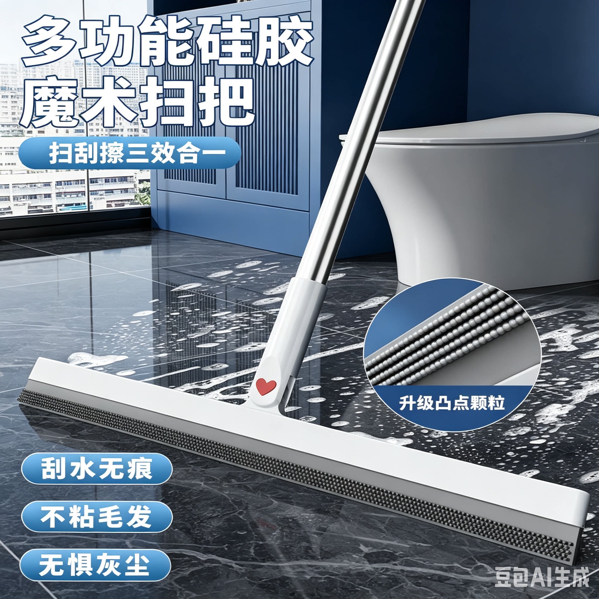 西扬魔术扫把刮水拖地两用图片