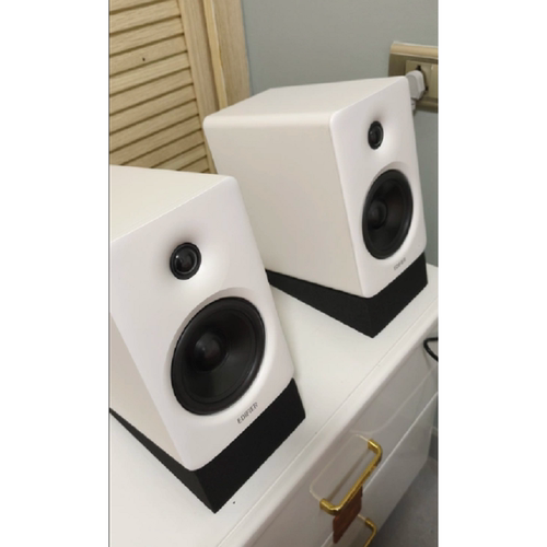 漫步者N500桌面办公室简约电脑音箱立体声白色书架音箱桌面音箱