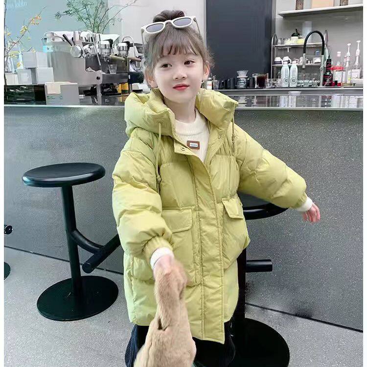 儿童羽绒服2025新款女童韩版冬装加厚宝宝冬季中长款白鸭绒外穿潮