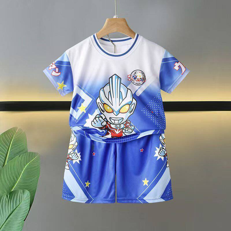 男童奥特曼夏装运动短袖夏季套装衣服2026新款儿童薄款两件套