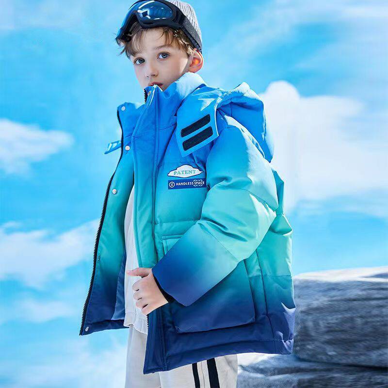 男童冬季棉服2026新款儿童男女童加厚渐变羽绒棉衣中大童棉袄外套