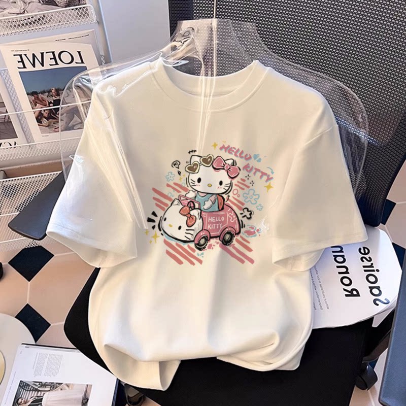KT猫女童短袖t恤纯棉亲肤夏季中大儿童纯棉夏装半袖2026新款衣服