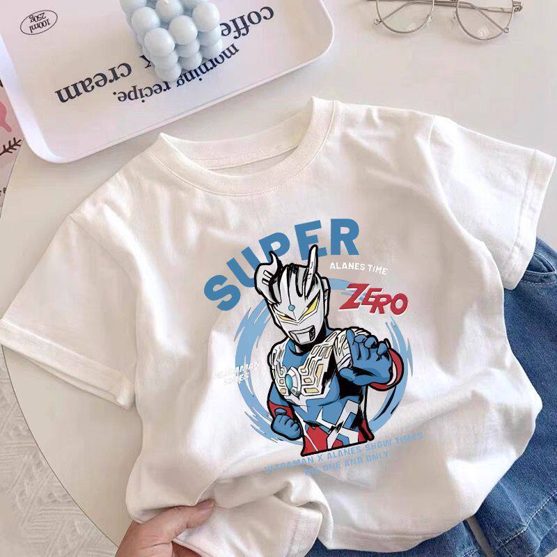 男童奥特曼纯棉短袖t恤2026新款夏季男孩薄款半袖上衣帅气夏装潮t