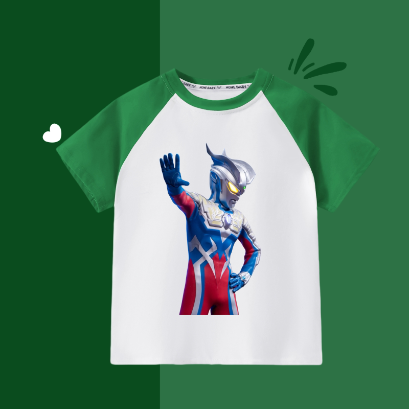 夏季纯棉男童儿童短袖T恤奥特曼新款衣服男孩宝宝半袖上衣赛罗