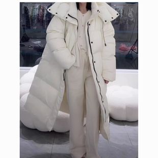 羽绒世家冬季韩版东大门清仓反季加厚白鸭绒中长款羽绒服女装外套
