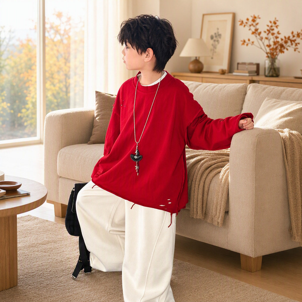 织里童装男童纯棉打底衫2026秋季新款儿童长袖上衣宝宝春秋衣服潮