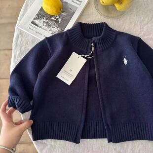 2025新款毛衣开衫男童外套春秋款上衣拉链款男宝儿童针织衫