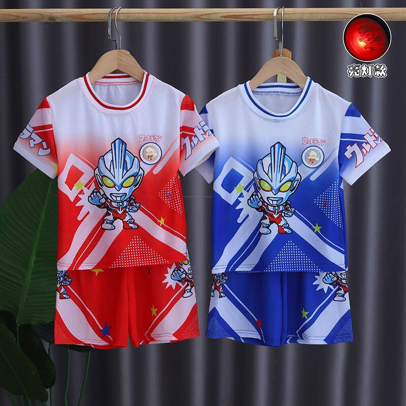 男童奥特曼夏装运动短袖夏季套装衣服2026新款儿童薄款两件套