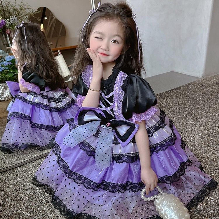 女童库洛米裙子公主洛丽塔连衣裙洋气夏季套装儿童新款小女孩春秋