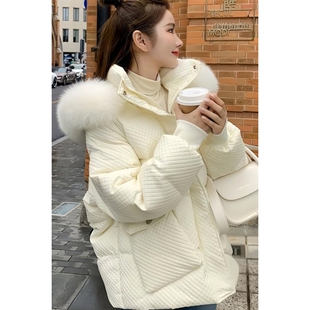 正品女装羽绒服新年战袍美拉德洋气短款羽绒服修身外穿小个子气质