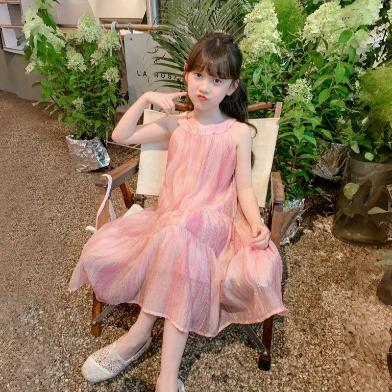 女童连衣裙2026款夏季洋气长裙夏装女孩大童连衣裙儿童吊带裙子