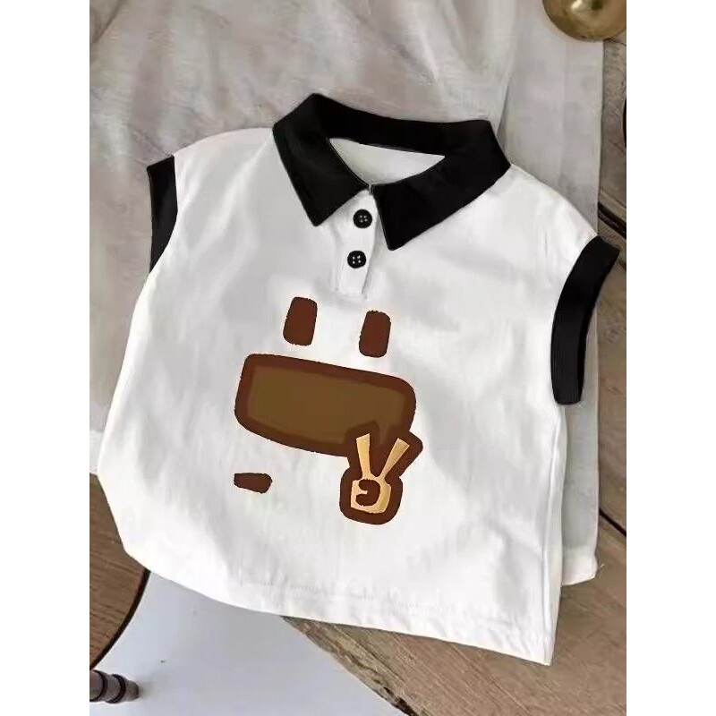 男童女童夏季外穿宝宝上衣服Polo衫背心新款爆款2026无袖T恤薄款