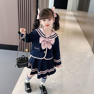 2024年春秋装女童库洛米JK套装裙女孩外套背带裙洛丽塔裙子二件套
