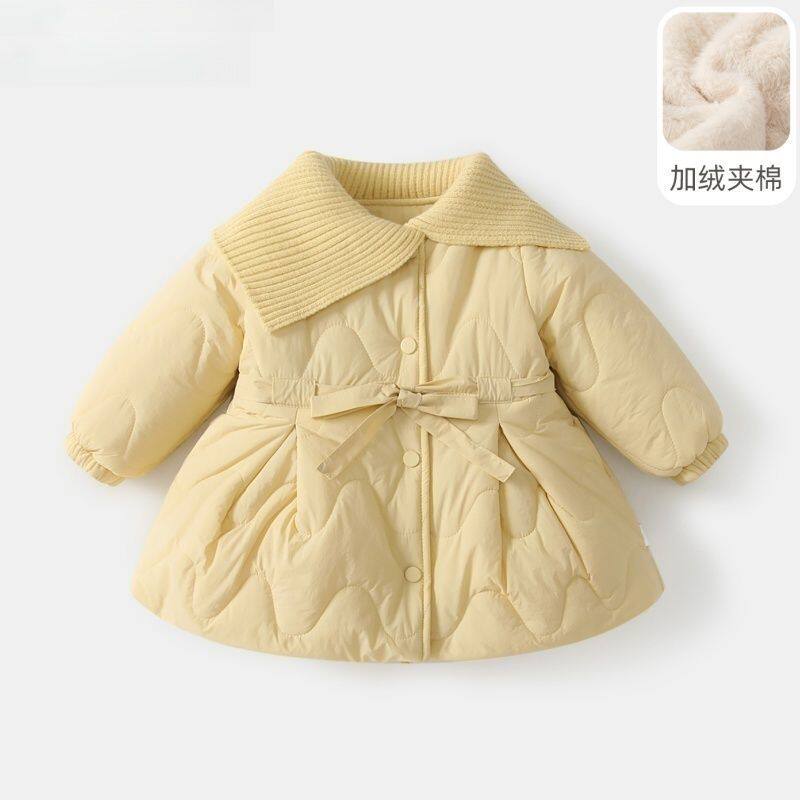 女童棉袄2026冬季新款儿童洋气女宝宝加绒保暖棉服加厚中长款棉衣