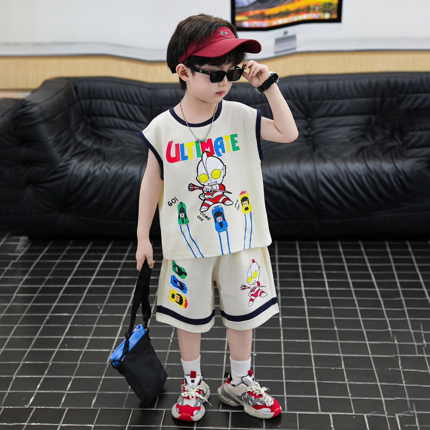 奥特曼儿童背心套装2026新款男童夏装薄款无袖运动夏季两件套衣服