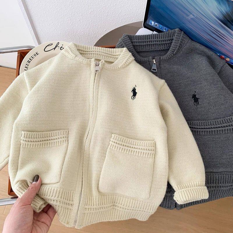 2026春秋季儿童开衫毛衣新款男女童开衫上衣潮牌宝宝针织外套洋气