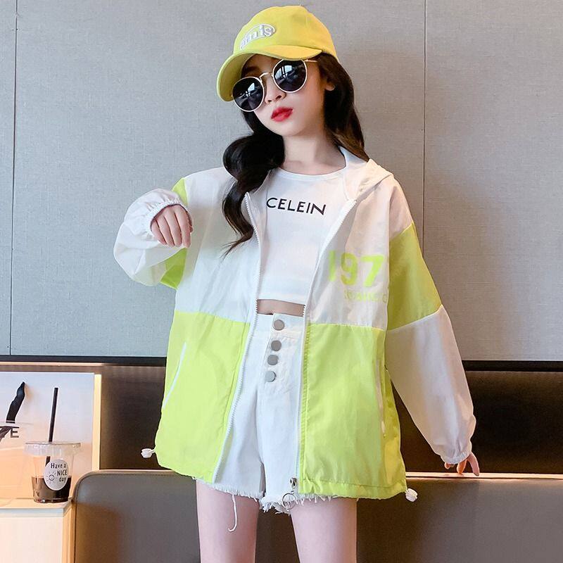 防晒衣女童夏季2024新款大童女孩夏天轻薄洋气外套儿童凉感防晒服