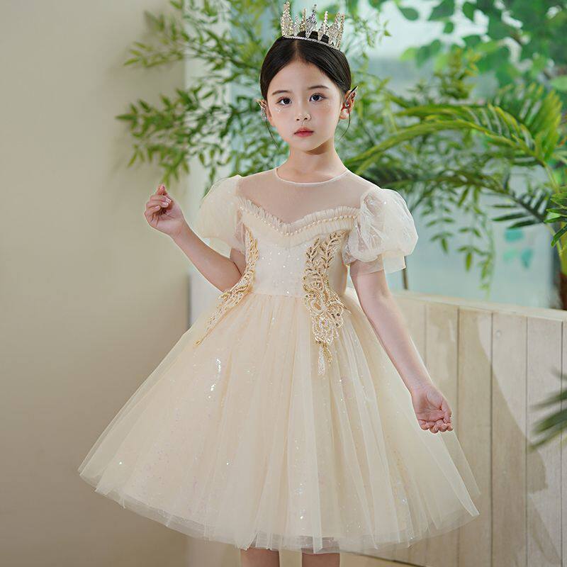 女童连衣裙夏季超仙儿童婚纱裙小女孩生日主持演出公主裙礼服裙子