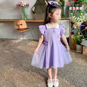 皮鲁天使女童裙子夏季2026新款库洛米公主裙儿童连衣裙小女孩夏装