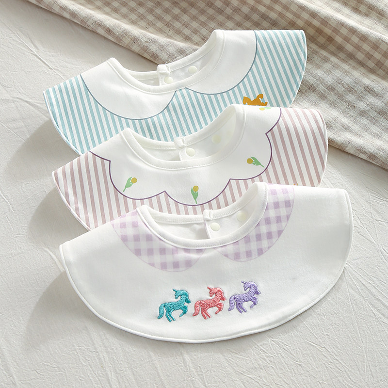 婴儿纯棉小围嘴双面透气男女宝宝口水巾0-3个月A类新生儿防水围兜,婴童用品,小围嘴,淘宝优惠券,粉丝福利购,淘宝优惠卷