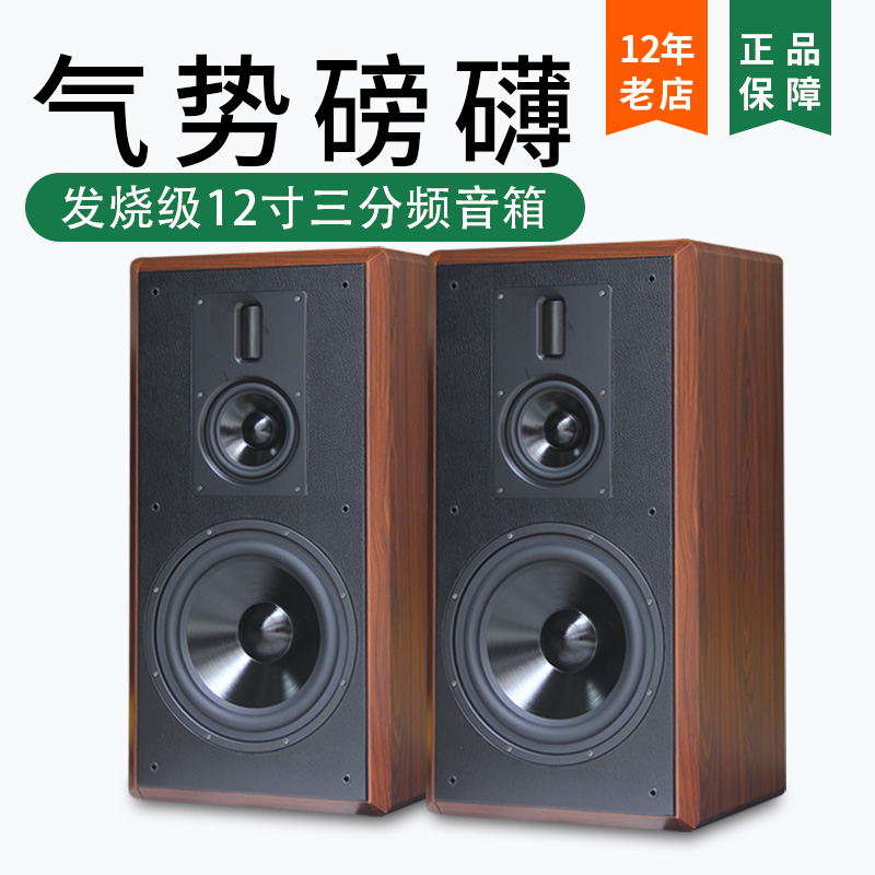 德国出口发烧级10寸12寸三分频HIFI音箱无源音响家用木质对箱