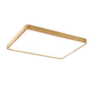 实木LED吸顶灯简约现代原木客厅主卧室餐厅房间阳台2026新款灯具