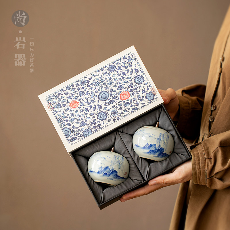 陶瓷茶叶罐小号茶仓防潮存茶罐图片