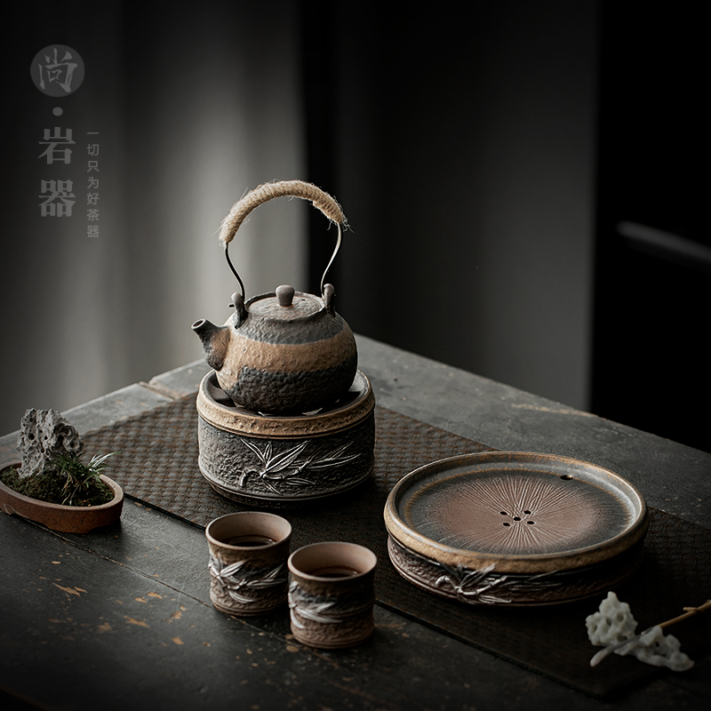 复古温茶炉提梁壶煮茶功夫茶具