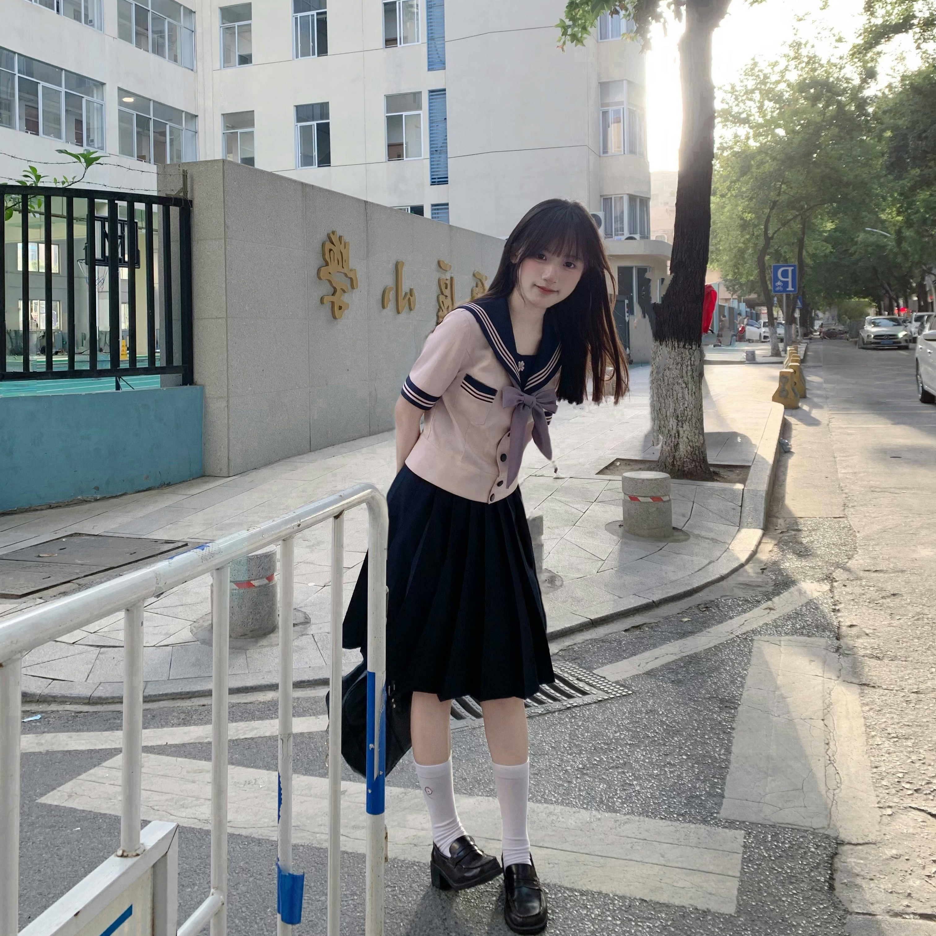jk制服收腰套装校供感半身裙女
