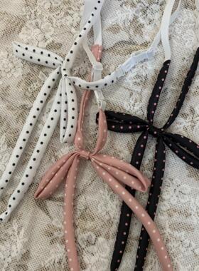 lulucake多色jk制服配饰可爱波点领绳女免打衬衫学院风纯色领结