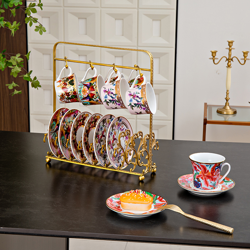 黄铜杯架大容量8杯8碟