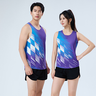 专业田径服体育生训练服体考马拉松运动服跑步背心男女速干套装