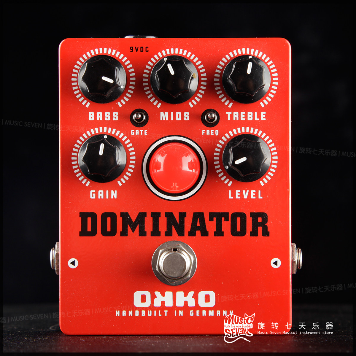 旋转七天乐器 OKKO Dominator MKII 德国手工 失真单块效果器