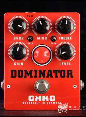旋转七天乐器 OKKO Dominator MKII 德国手工 失真单块效果器