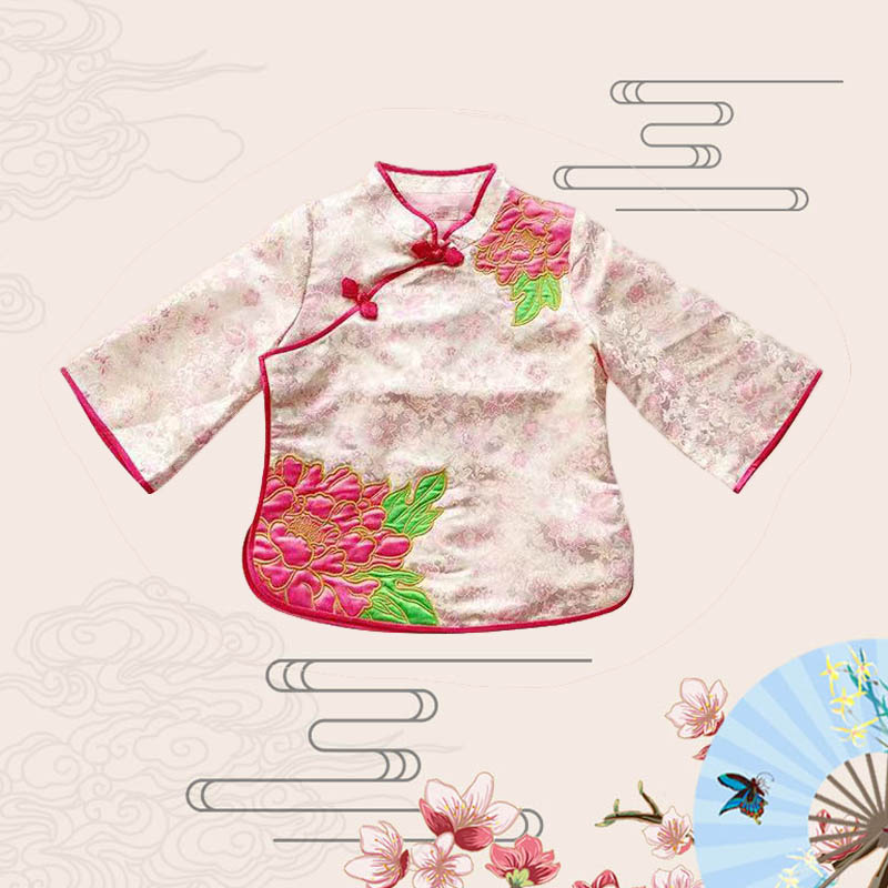 海辰贝贝女童新款中国风唐装织锦缎格格服外套过年装|ruв категории Детская одежда, детей ципао/костюм/национальная одежда, костюм - от Buy2taobao.com для оказания профессиональной услуги покупки агента Taobao