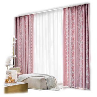 窗帘遮光卧室2022年新款客厅遮阳飘窗公主风现代简约轻奢少女成品