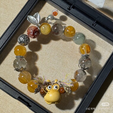 原创莫奈幽灵+黄胶花+红胶花+小树胶花12mm旺财芭比檀呱呱【89】