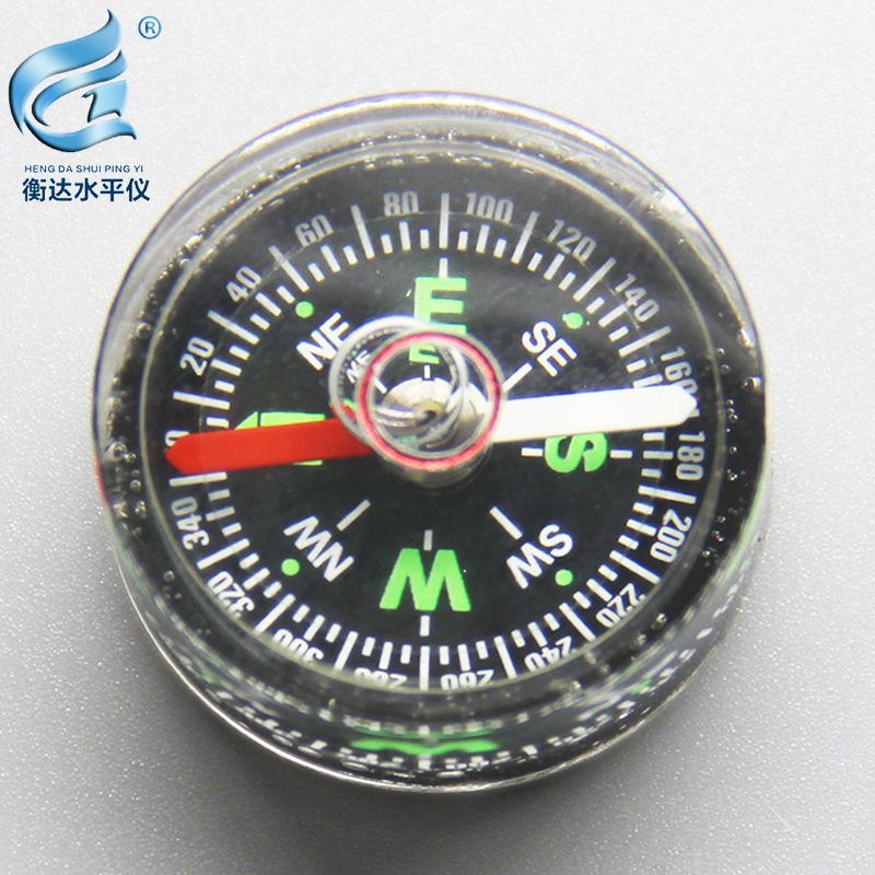 高精度水平泡指南针规格齐全带方向便携强磁防水迷你微型罗盘仪