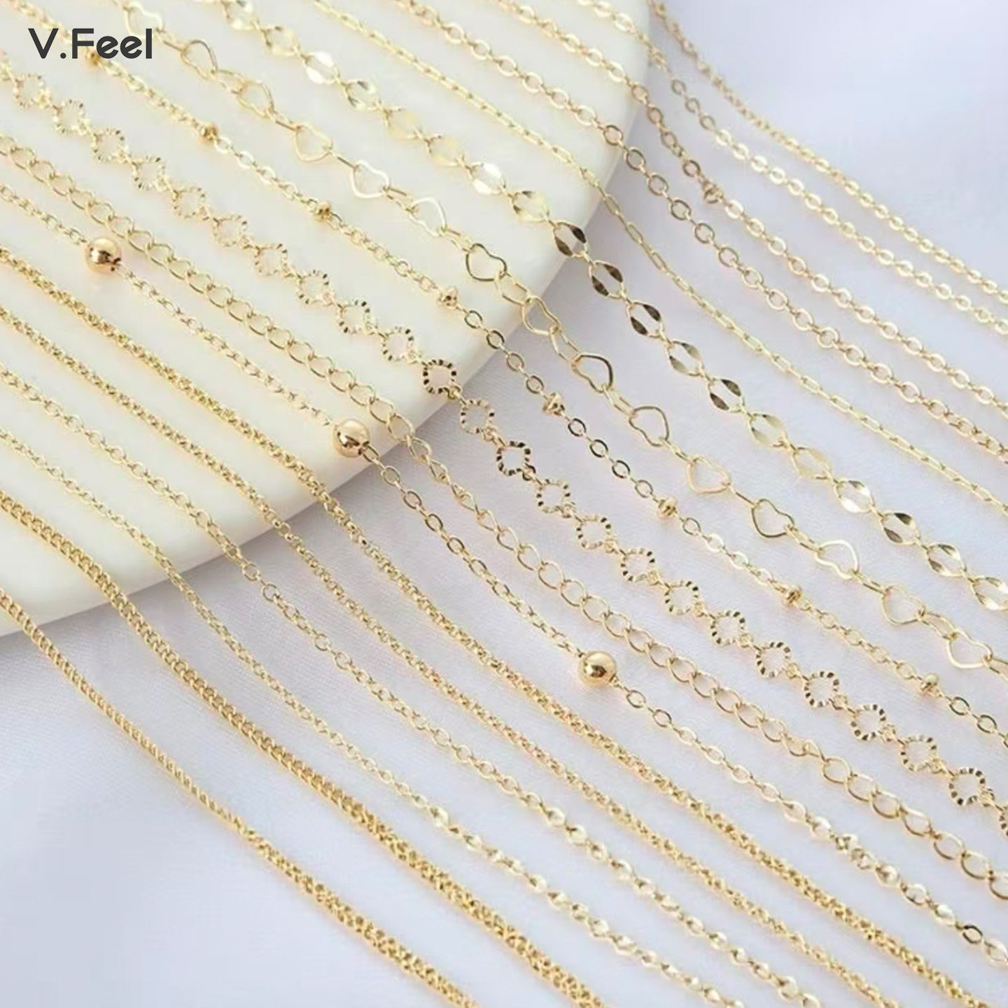 14K包金保色链镀金细链条流苏O字链延长项链手链diy饰品散链配件,饰品/流行首饰/时尚饰品新,链条,淘宝优惠券,粉丝福利购,淘宝优惠卷