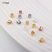 V.feel定位管可夹扁固定收尾扣小饰品配件diy珍珠手链项链定位珠