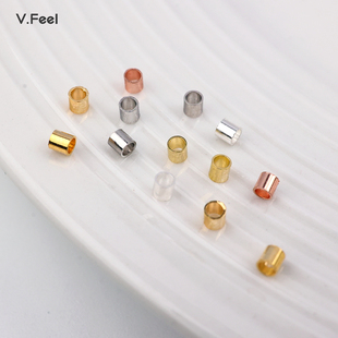 V.feel定位管可夹扁固定收尾扣小饰品配件diy珍珠手链项链定位珠