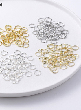 18K包金保色开口圈单圈O圈项链手收尾连接环DIY手作材料饰品配件