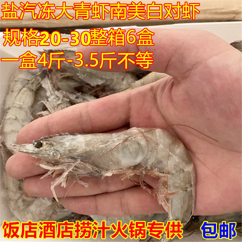 新鲜速冻大对虾鲜活冷冻基围虾大虾活虾青虾明虾大海虾24斤20-30