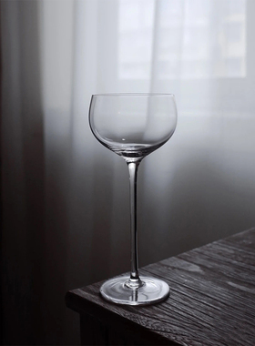 细柱子款手工超薄水晶玻璃杯古典高脚鸡尾酒杯高脚酒杯马天提尼杯