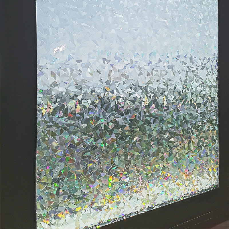 炫彩玻璃贴纸窗户透光不透明卫生间浴室防窥磨砂贴膜窗花纸防走光