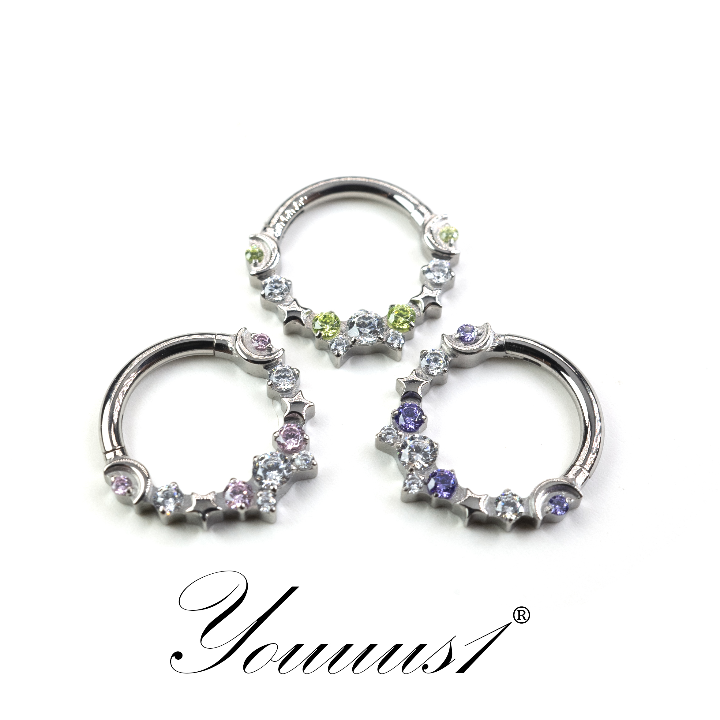 超可爱的daith环耳环钛合金材质